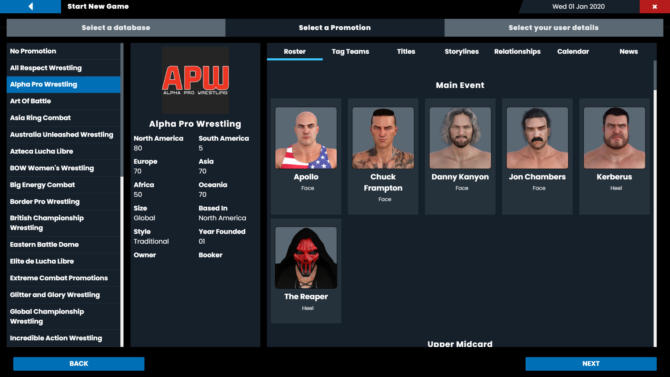 text based wrestling simulator